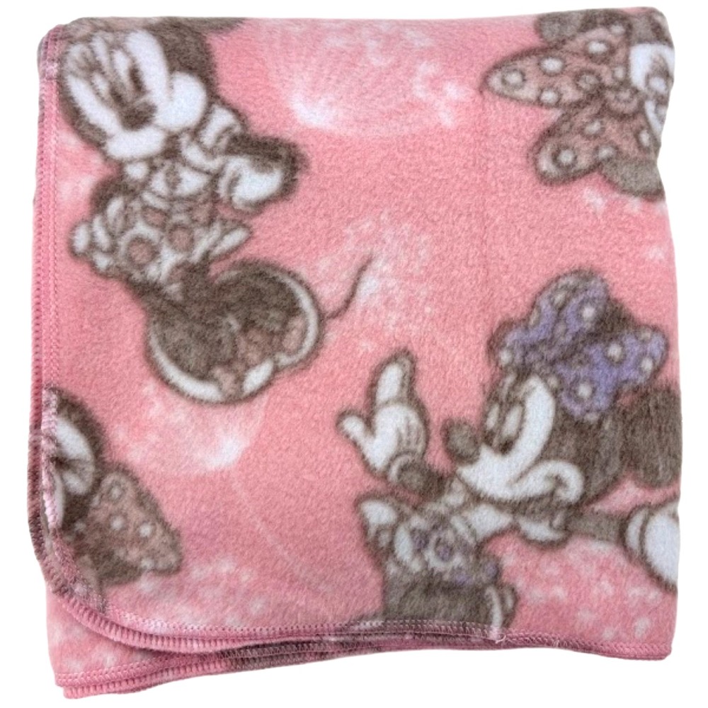 Minnie Mouse Baby Blanket Pink SOFT Thin‎ Fleece Dandelion Polka Dot Bow Girl